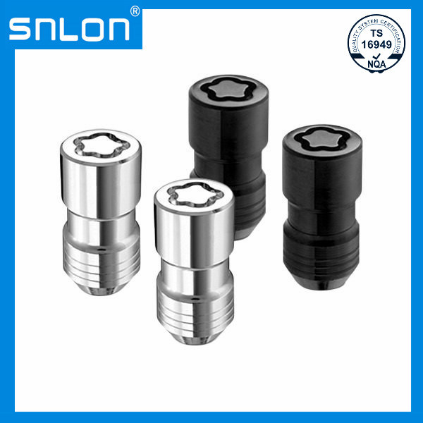 Black Chrome Acorn Conical Seat Lug Nut for Car Parts Truck