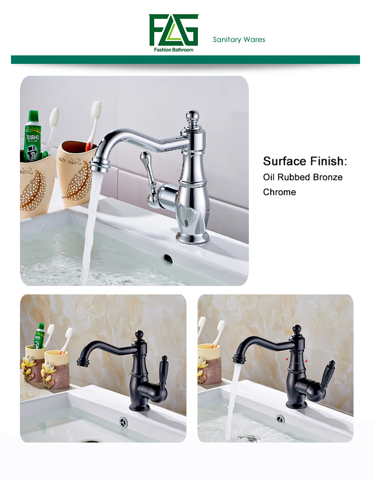 Deck Mounted Brass Faucet Bathroom Basin Sink Mixer Tap Chrome