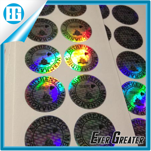 Custom Design Products Decorative Oval Adhesive Holographic Sticker