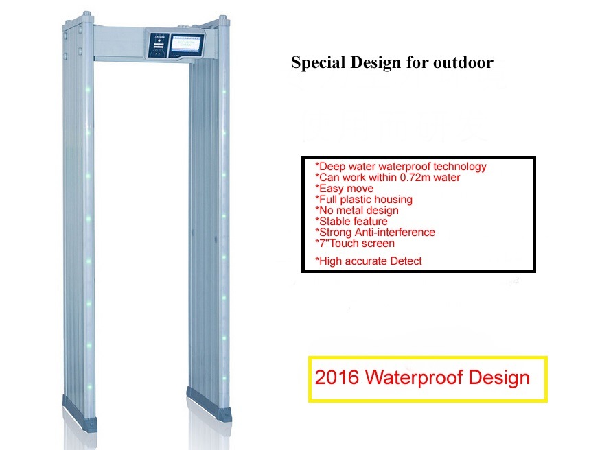 Public Security Waterproof Walk Through Metal Detector