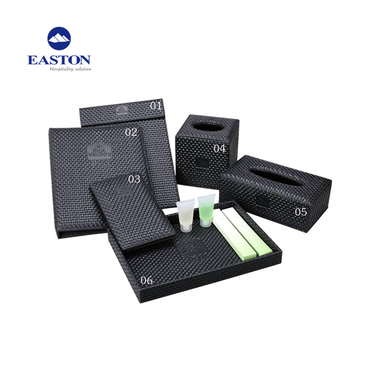 Black Straw Mat Series PU Leather Items