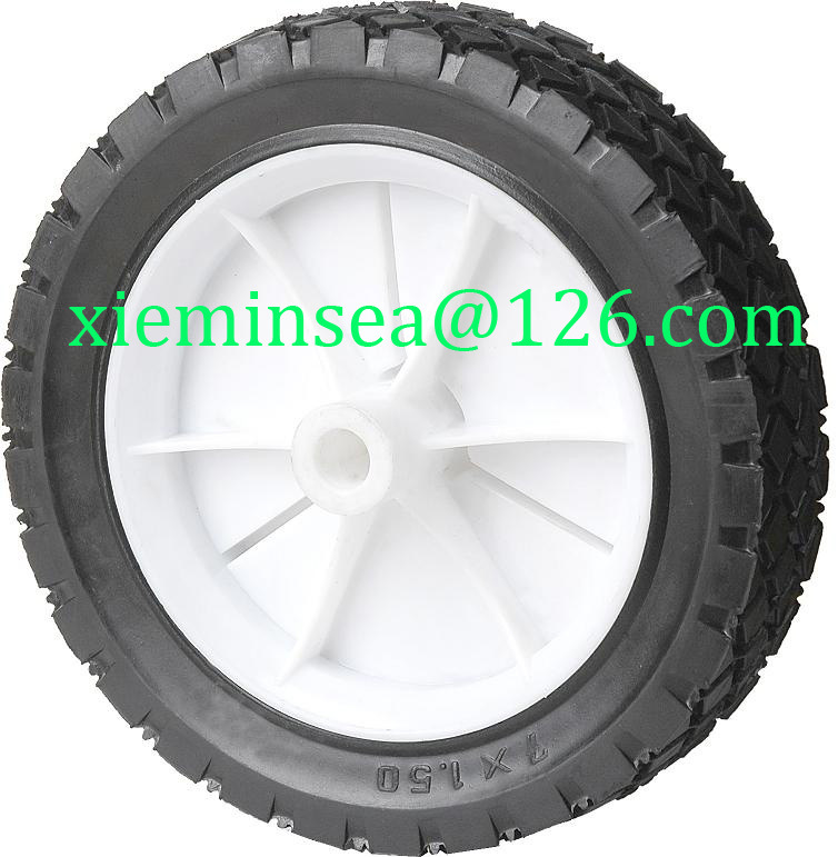 7*1.5 Inch Semi-Pneumatic Rubber Wheel