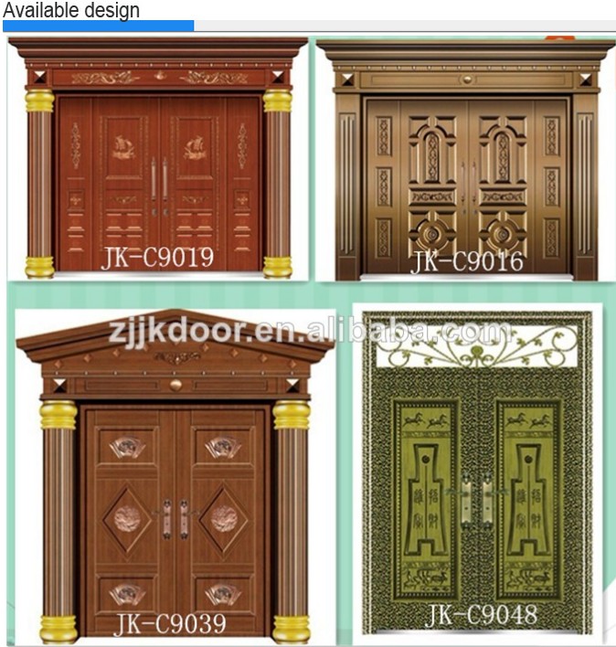 Jk C9026 Front Double Door Designs House Copper Door