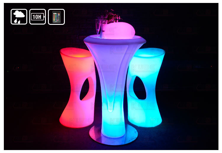 LED Lighted Cocktail Table Lighted Bar Furniture Atmosphere Furnitures