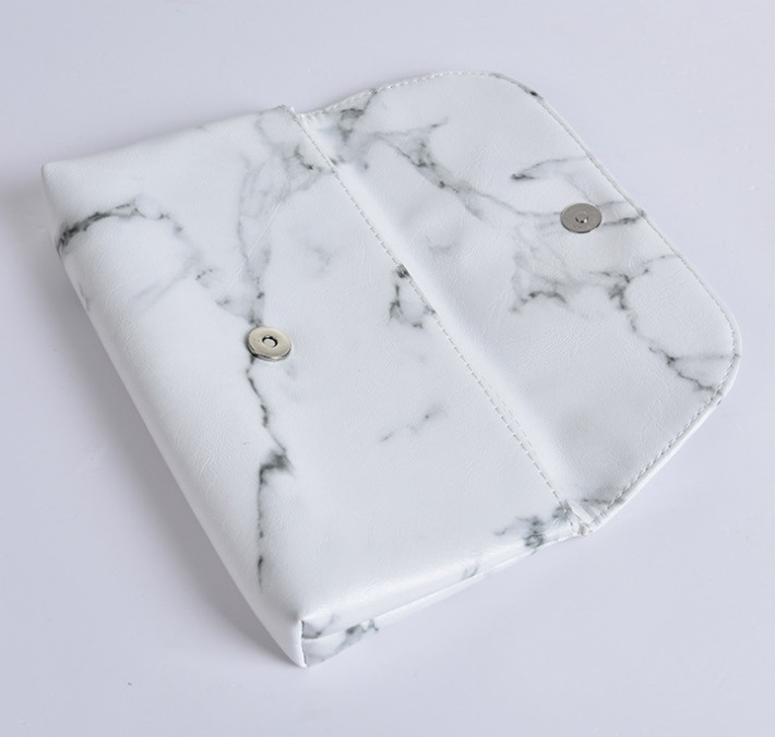 2018 Fashion Marble PU Leather Cosmetic Bag Makeup Bag