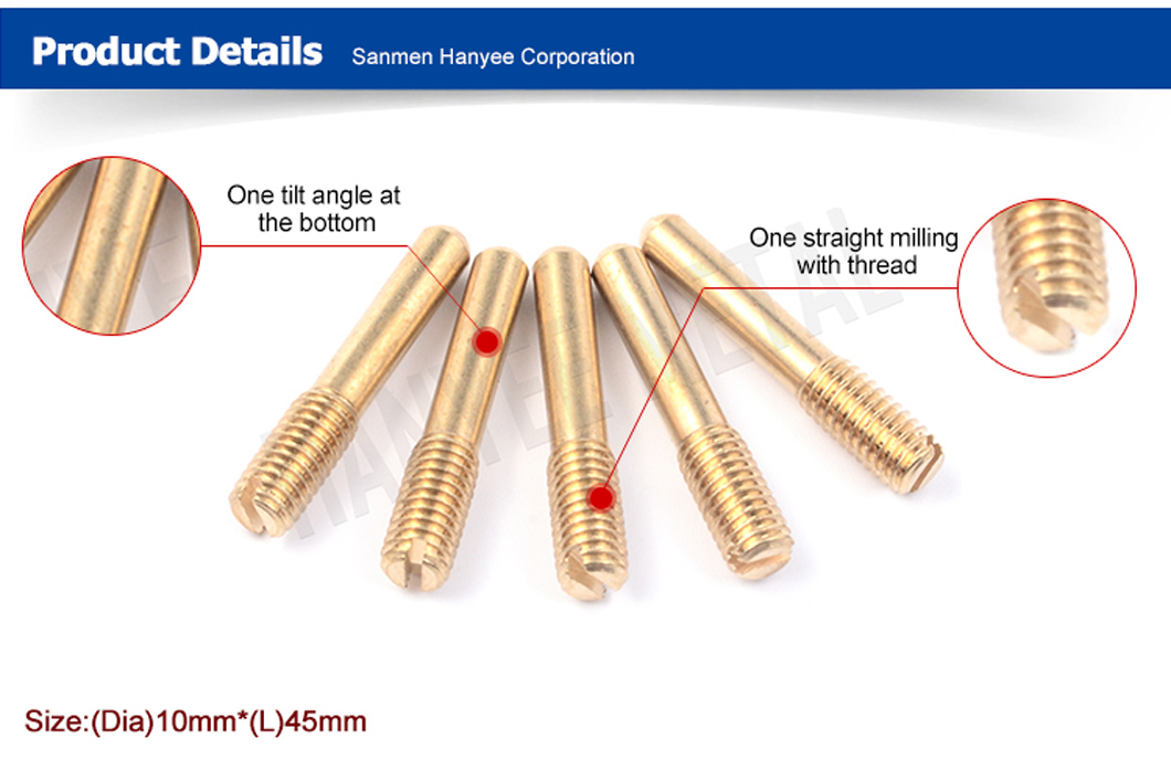 M5 Brass Tank Fitting CNC Milling Brass Screw