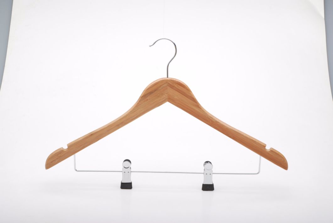 Bamboo Hanger with Clips