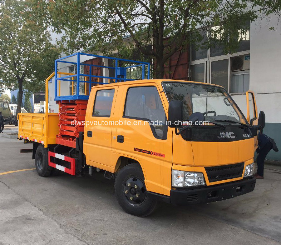 9 Meters Jmc Double Cab Scissor High Lift Platform Working Truck