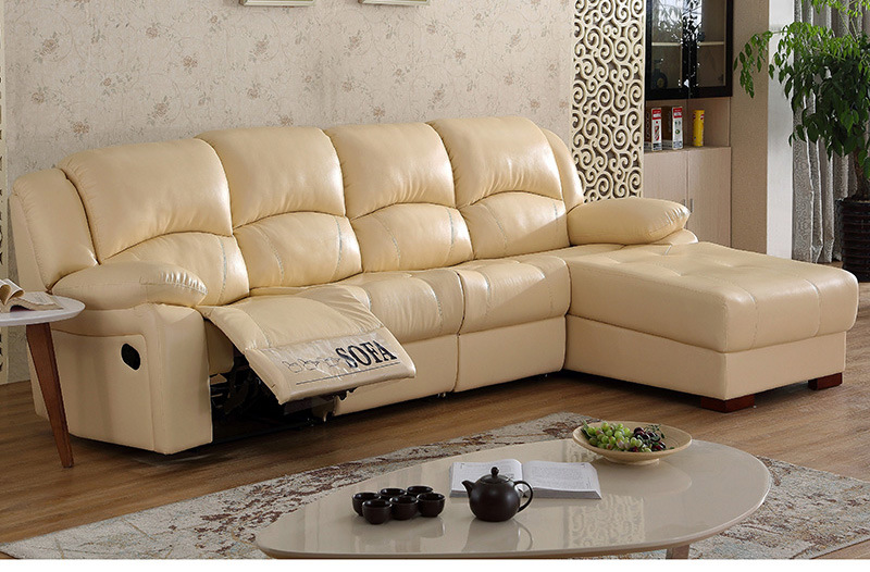 2017 New Living Room Recline Sectional Leather Sofa