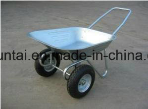 Cheaper Galvanized Tray and Frame Double Wheels Wheelbarrow (WB6211)