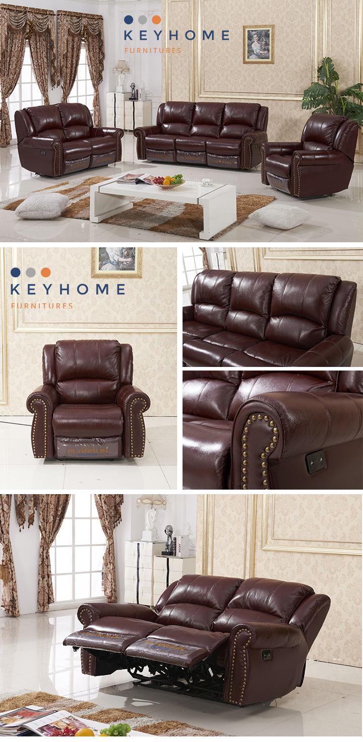 American Style Leather Sofa Set Sectional Sofa Recliner