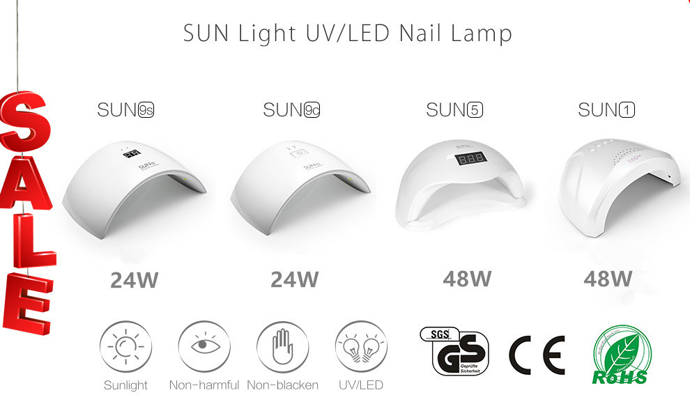 Curing All Kinds of Gel 48W Sunone Sunlight Nail LED UV Lamp