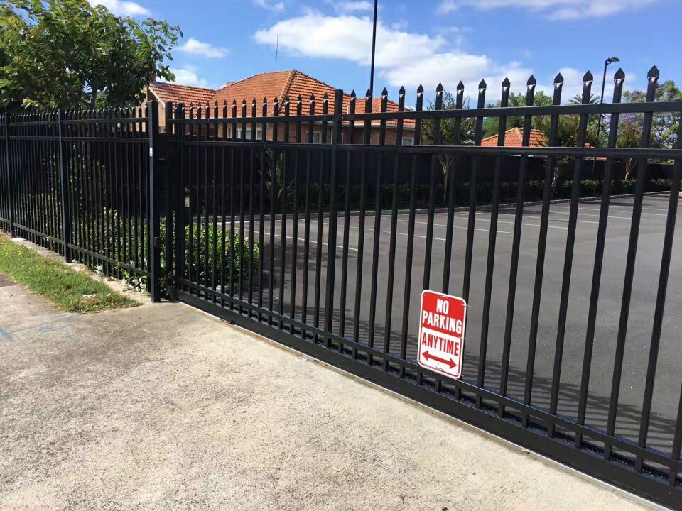 Angled Top Ornamental European Fence