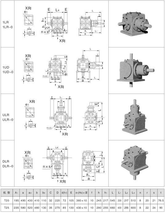 T Spiral Bevel Gear Reducer Types of Steering 10 to 1 Ratio Gearbox Made in China