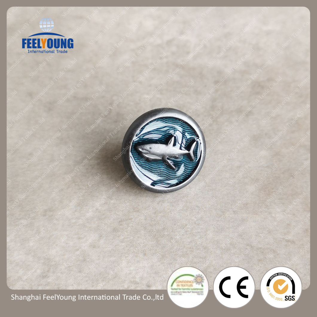 Painted Metal Solid Movable Jeans Button for Denim Jackets