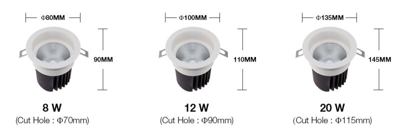 Professional Factory Xb5-2 Mini Size High Lumen Saving LED Ceiling Spot Light Ra>95 COB Spotlight LED Spotlight