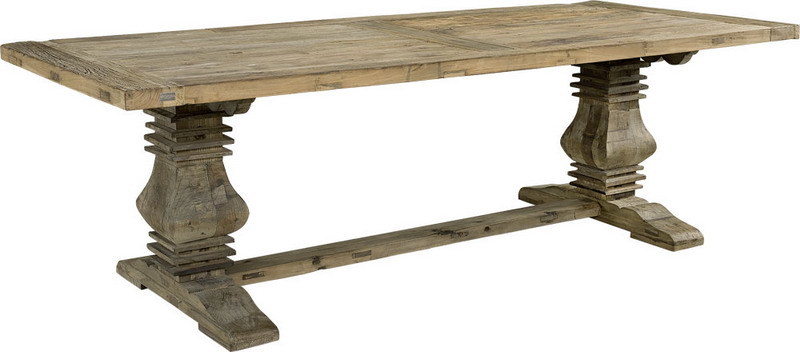 Vintage Industrial Recalimed Wood Furniture Recycled Elm Dining Table