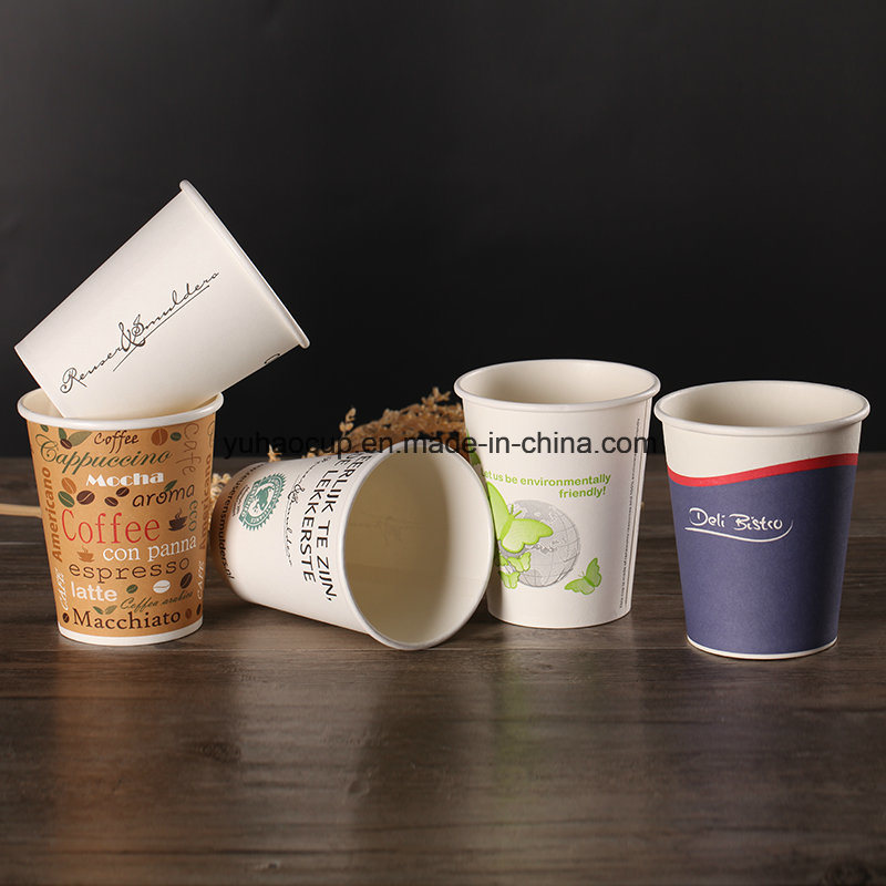 Hot Sale Single Wall Paper Cup for Coffee Tea Hot Drinks Custom Disposable Coffee Cups