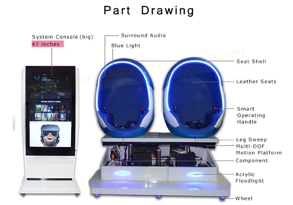 Immersive Single Seat 9d Vr Design with Motion Platform