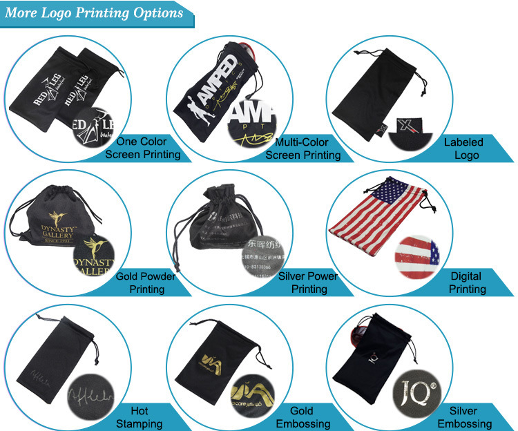 Custom Mobile Phone Bag, Eyeglasses Pouch and Soft Sunglasses Case