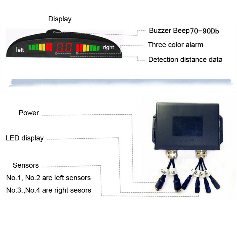 Auto Truck Trailer Ultrasonic Parking Sensors Reverse Sensors for Truck