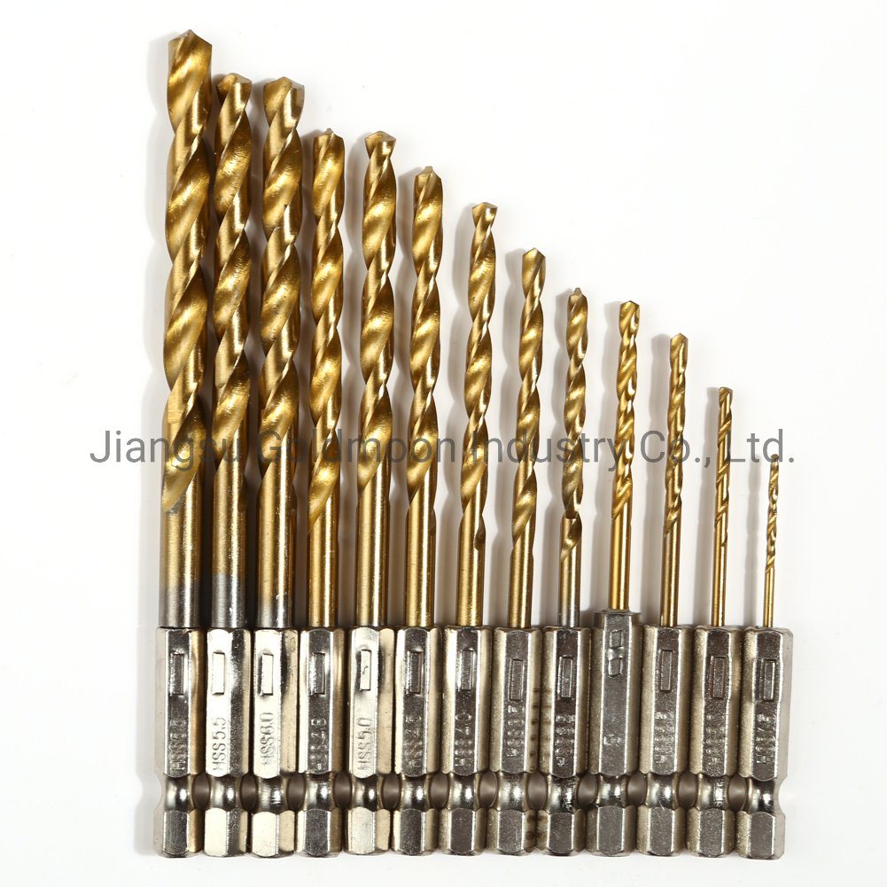 170PCS DIN338 HSS-Treiber PDC Twist Diamant-Kernbohrer-Set im Metallgehäuse