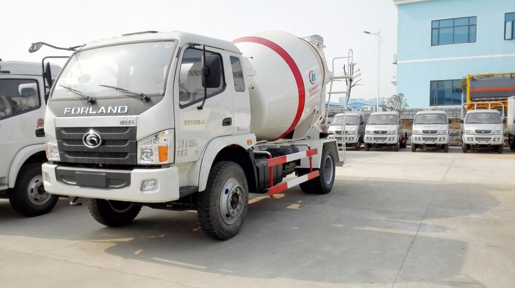 China Foton 4X2 Small 4m35m3 Concrete Cement Mixer Truck