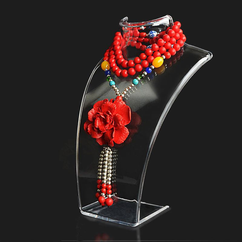 Set Neck Model Acrylic Jewelry Stand Mannequin