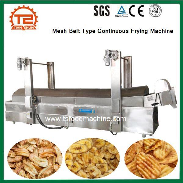 Mesh Belt Type Continuous Frying Machine for Banana Plantain Chips