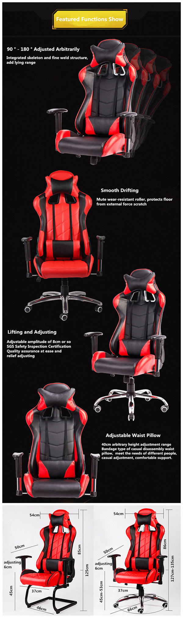 Modern Sport Seat Office Chair Swivel Wcg Gaming Chair