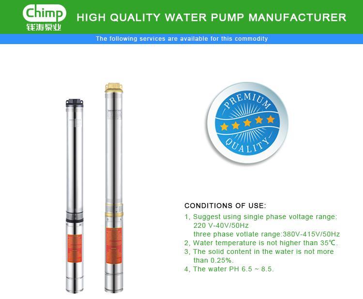 Multistage Stainless Steel Centrifugal Submersible Water Pump