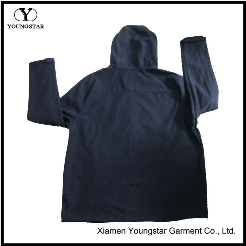 Ys-1071 Mens Blue Polar Fleece Hooded Softshell Jacket Clothing for Men