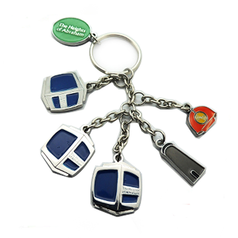 Eco-Friendly Promotional Enamel Flower Logo Metal Key Chain (xd-681)