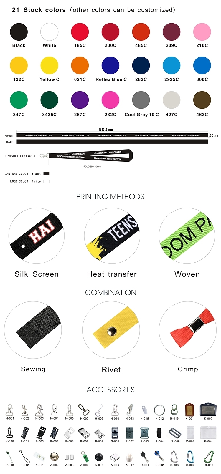 Wholesale Cheap Custom Imprinted Polyester Lanyards with Clips