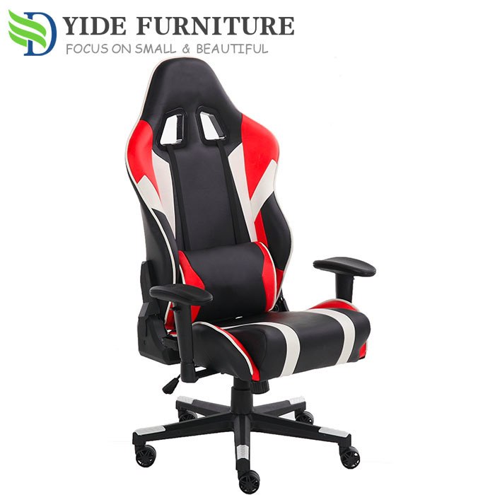 Comfortable Black Leather Office Chair Racing Office Computer Game Chair