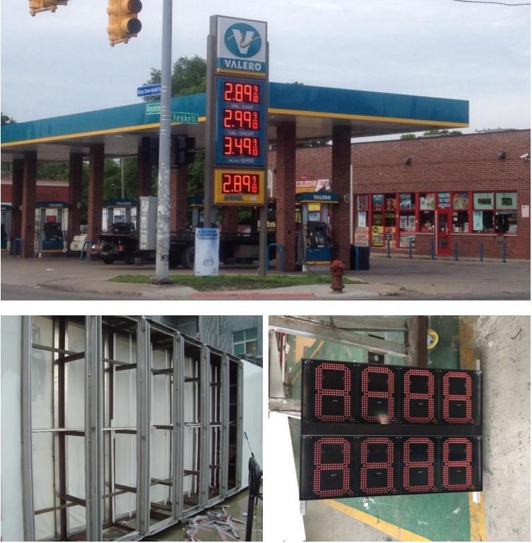 Stainless Sign Steel Tube Pylons Price of Container Dispenser Petrol Stations