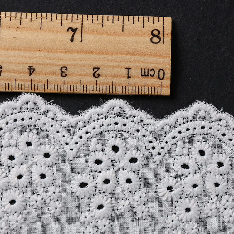 High Quality More Design Swiss Cotton Lace Trim for Garment