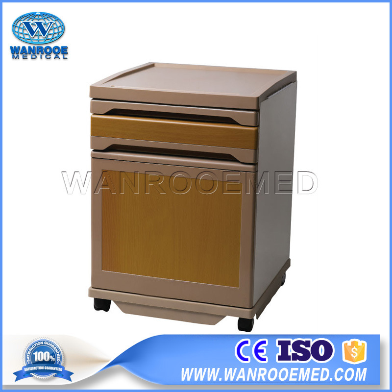 Bc009 ABS Steel Hospital Bedstand with Double-Deck Cupboard