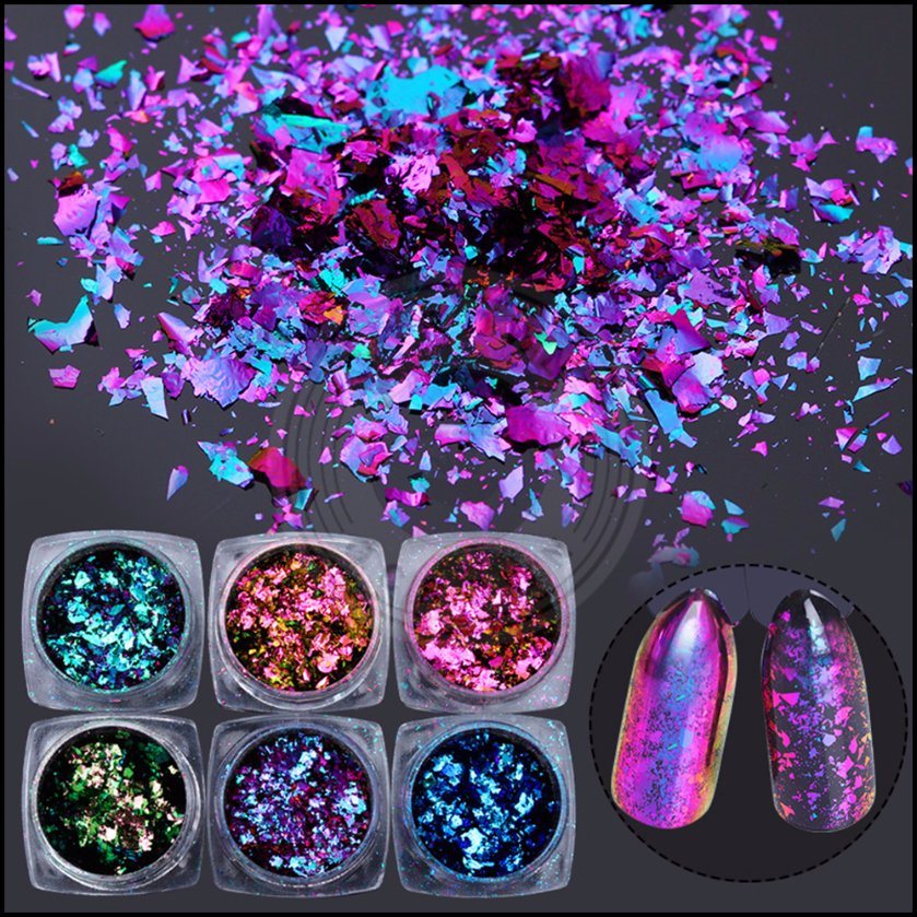 Aluminum Nail Flakes Sequins Powder Glitter for Nail Art Decoration