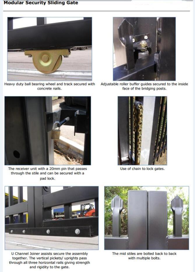 Spear and Ring Top Spear Combo Automatic Sliding Gate