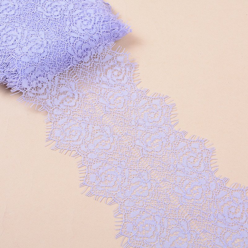 Wholesale High Quality Nylon Eyelash Fabric Knitting Lace for Garment Accessories