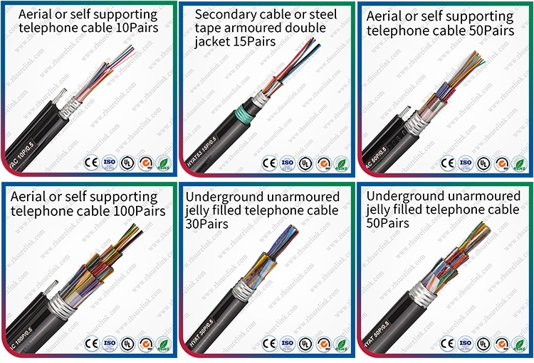 Self Support Outdoor Aerial Cable Communication Network Hyac Telephone Cable