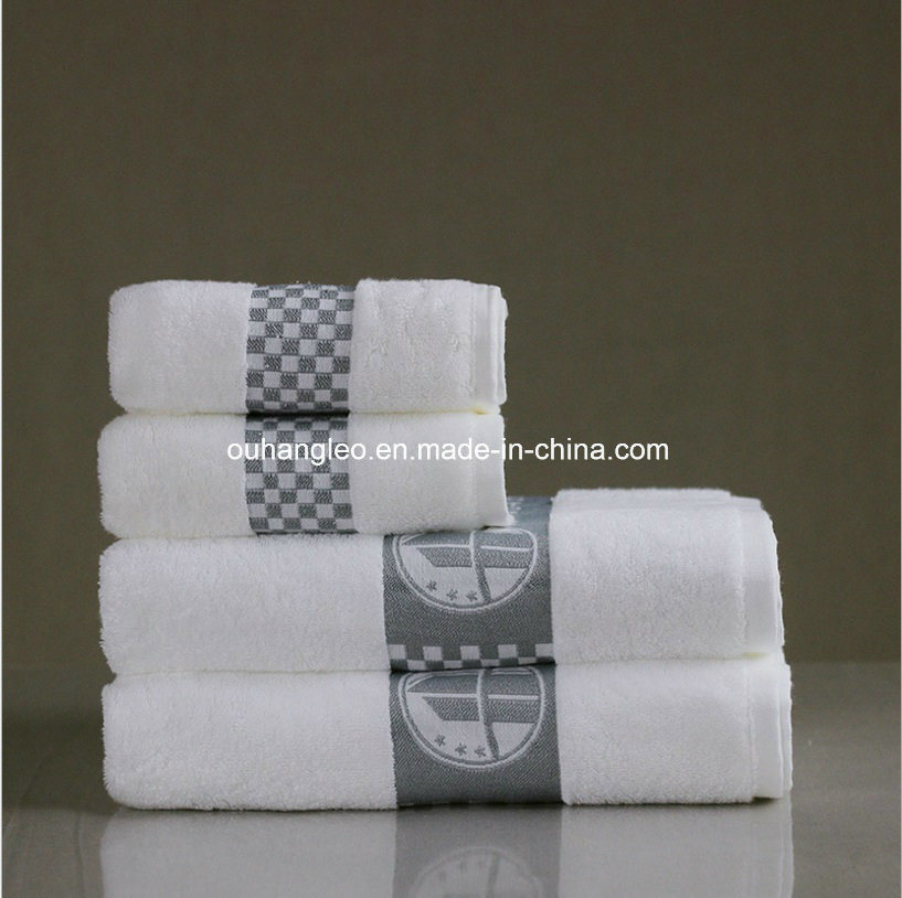 Fashionable Terry Dobby Border Hotel Towel with The Satin Border Jacquard