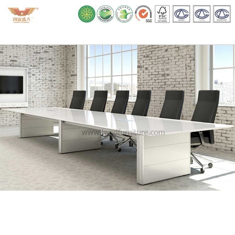 Simple White Design Melamine MDF Meeting Room Table