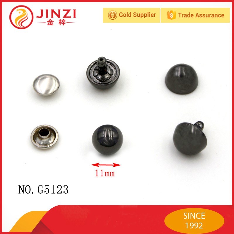 Black Zinc Alloy Dome Rivet for Bag Parts