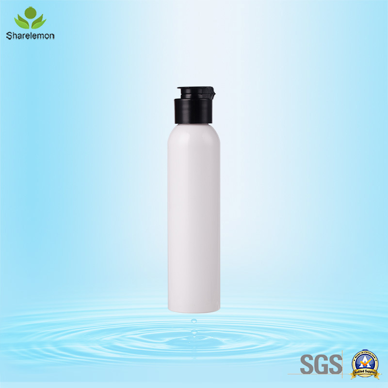 Clear Cosmetic Plastic Cylinder Bottles with Lotion Pump