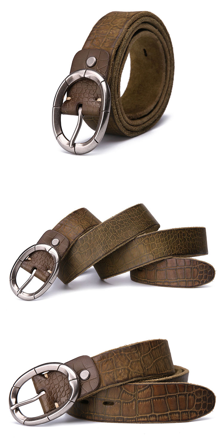 China Factory OEM Design Fashion Style Mens Genuine Leather Designer Belt