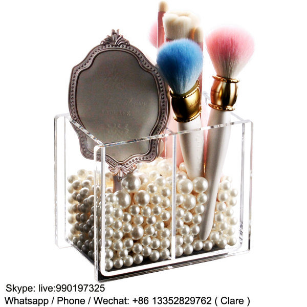 Clear Plastic Acrylic Cosmetics Brush Pot Wholesale