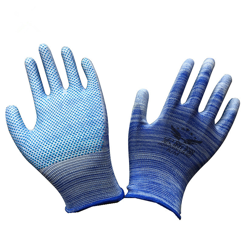 PU Palm Coated PVC Labor Work Glove