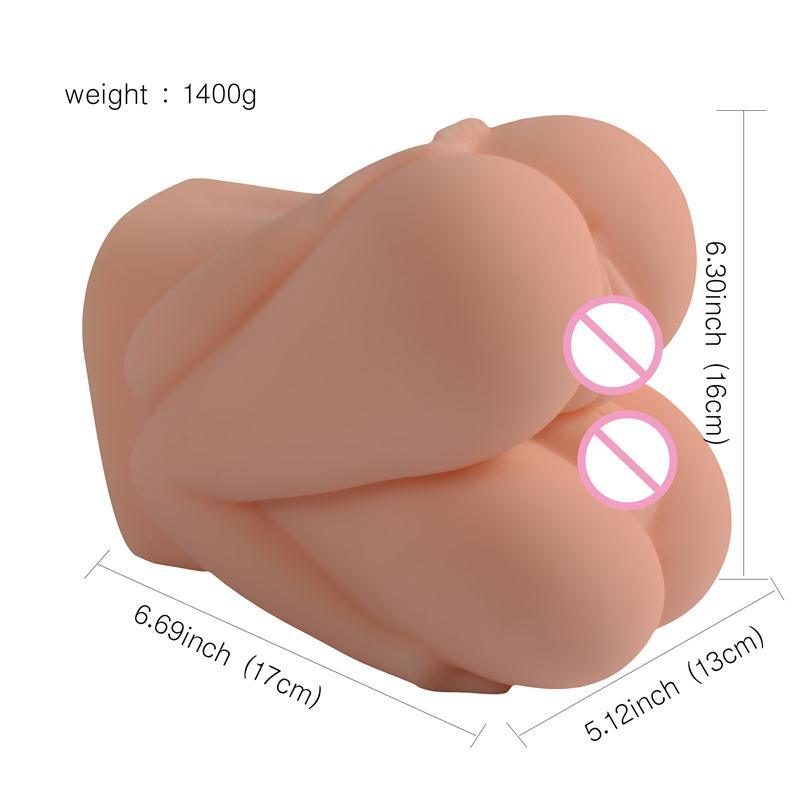 New Product Double Pussy and Lifelike Artificial Vagina Ass Sex Toy